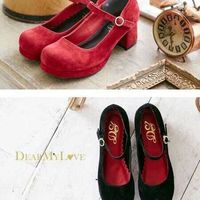 Sweet Princess Retro Chunky Heel Round Toe Platform High Heels - Thumbnail 6