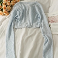 Thin Cardigan Bow Lace Up Long Sleeve Cardigan - Thumbnail 7