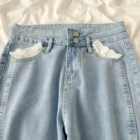 Sweet High Waist Lace Flare Jeans - Thumbnail 8