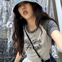 Pink Vintage Print Short Sleeve T-shirt  - Thumbnail 4