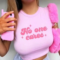 Pink Letter Crop Top - Thumbnail 2