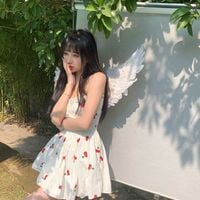 Cherry Print Spaghetti Strap Mini Dress - Thumbnail 6