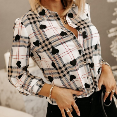 Casual V-Neck Loose Shirt Top