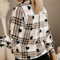 Casual V-Neck Loose Shirt Top - Thumbnail 2