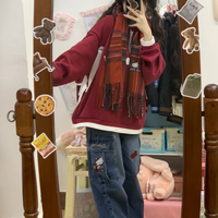 Kitty Cat Embroidery Wide Leg Denim Trousers - Thumbnail 5