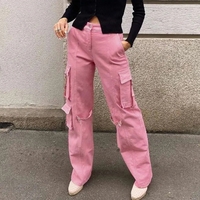 Pink Pocket Cargo Pants - Thumbnail 1