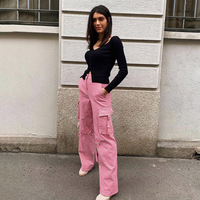 Pink Pocket Cargo Pants - Thumbnail 3