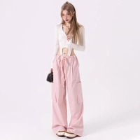 High Waist Wide Leg Cargo Pants - Thumbnail 3