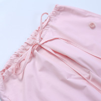Pink Drawstring Low Waist Trousers - Thumbnail 7