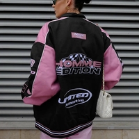 Pink Patchwork Baseball Jacket  - Thumbnail 5