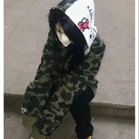 Kitty Cat Camouflage Hooded Sweatshirt - Thumbnail 2
