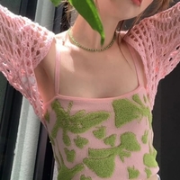 2pcs Hollow Smock + Tie Dye Tank Top - Thumbnail 1