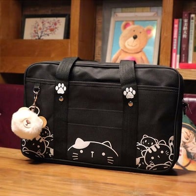 Jk uniform bag japanese two-dimensional animation cat one-shoulder portable messenger bag - Thumbnail 2