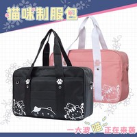 jk uniform bag Japanese two-dimensional animation cat one-shoulder portable messenger bag - Thumbnail 5