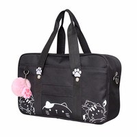 jk uniform bag Japanese two-dimensional animation cat one-shoulder portable messenger bag - Thumbnail 4