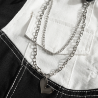 BLACK & WHITE COLORBLOCK DENIM JACKET - Thumbnail 2