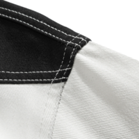 BLACK & WHITE COLORBLOCK DENIM JACKET - Thumbnail 3