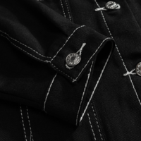 BLACK & WHITE COLORBLOCK DENIM JACKET - Thumbnail 5