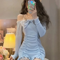 Ruffle Lace Wrap Bodycon Dress - Thumbnail 8