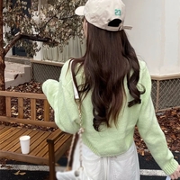 Pastel Knit V Neck Cardigan  - Thumbnail 3