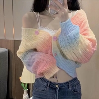 Rainbow V Neck Sweater - Thumbnail 2