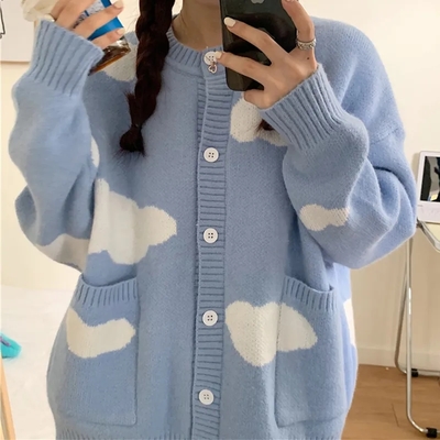 Cloud loose cardigan sweater  - Thumbnail 3