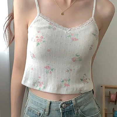 Floral lace camisole  - Thumbnail 2