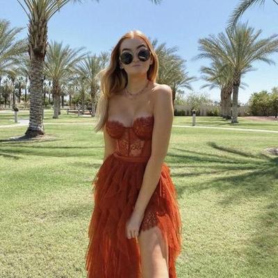 Fashion sweetheart long split prom dresses