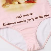 Cute Kitty Print One-piece Swimsuit - Thumbnail 5