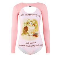 Cute Kitty Print One-piece Swimsuit - Thumbnail 9