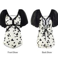Butterfly Print One-piece Swimsuit - Thumbnail 6