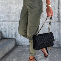 Elegant Temperament High Waist Casual Pants - Thumbnail 1