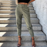 Elegant Temperament High Waist Casual Pants - Thumbnail 3