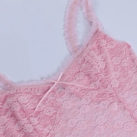 Pink Lace Bow Corset Top - Thumbnail 3