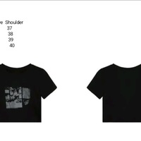 Black Grunge Cropped Short Sleeve T-shirt  - Thumbnail 5