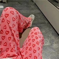 Pink Heart Print Trousers  - Thumbnail 1