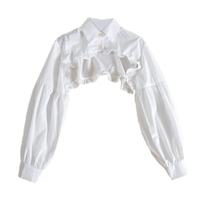 Puff Ruffle Collar Long Sleeve Blouse  - Thumbnail 1