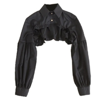 Puff Ruffle Collar Long Sleeve Blouse  - Thumbnail 2
