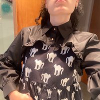 Puff Ruffle Collar Long Sleeve Blouse  - Thumbnail 7