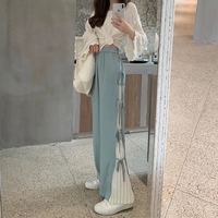 Chic Bowknot Wide Leg Pants - Thumbnail 5