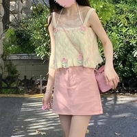 Sweet Floral Knit Vest Tank Top - Thumbnail 2