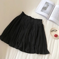 Chiffon Pleated Mini Skirt - Thumbnail 1