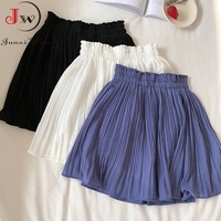 Chiffon Pleated Mini Skirt - Thumbnail 2