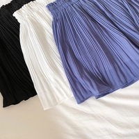 Chiffon Pleated Mini Skirt - Thumbnail 4