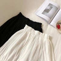 Chiffon Pleated Mini Skirt - Thumbnail 5