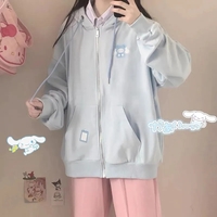 Pink Rabbit Print Oversized Hoodie - Thumbnail 7