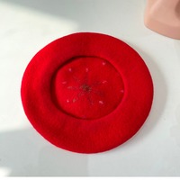 Cute Strawberry Fruit Wool Beret Hat - Thumbnail 7