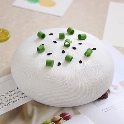 Cute handmade shiro maguro white tuna sushi xiaolongbao beret hat