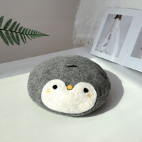 Cute Handmade Penguin Animal Wool Beret Hat - Thumbnail 2