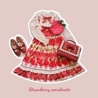 Spicy Donuts Japanese Cute Red Strawberry Fruit Beret Hat - Thumbnail 7